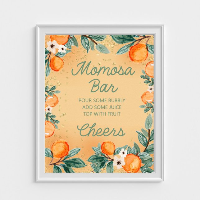 Liten söt orange Momosa Bar Poster (Skapare uppladdad)