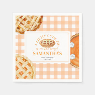 Liten söt pajgingham-babyshower pappersservett