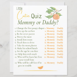 Liten söt pojke - Quizspel för mamma eller pappa