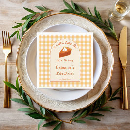 Liten söt pumpapaj gingham baby shower pappersservett