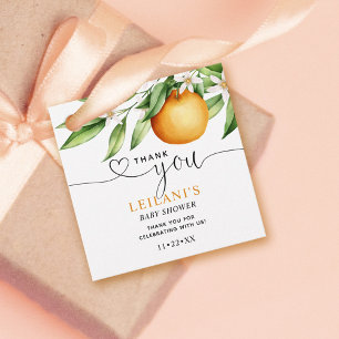 Liten söt unge tack Baby Shower Gåvor Etiketter