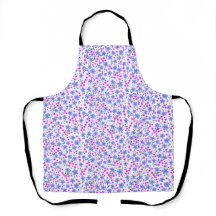 Liten söt vit blå rosa blommig mönster