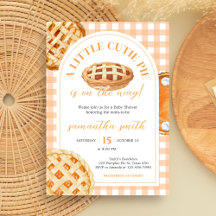Liten söting Gingham Baby Shower