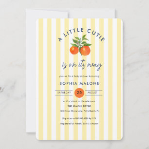 Liten söting på väg Citrus Baby shower Inbjudningar