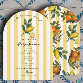 Liten sötis på väg Citrus Baby Shower Inbjudningar
