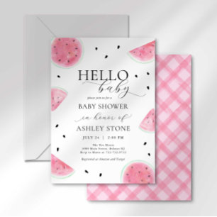 Liten sötis vattenmelon baby shower inbjudan