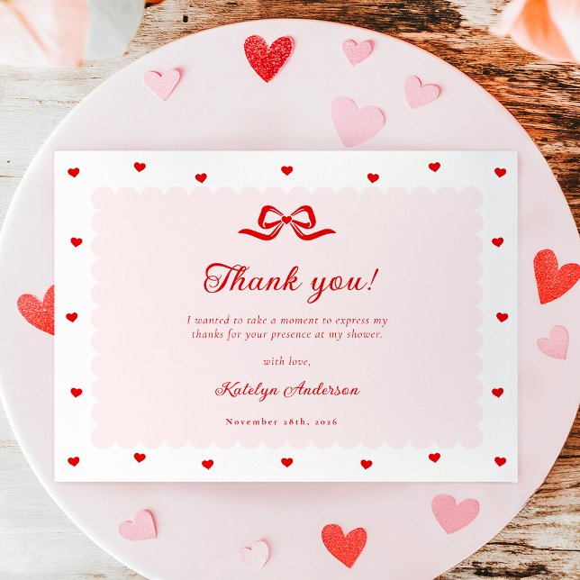 Liten Sötnos Baby Shower Tacksamhetskort Tack Kort (Little Sweetheart Baby Shower Thank You Card)