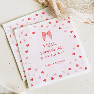 Liten sötnos båge baby shower inbjudan pappersservett