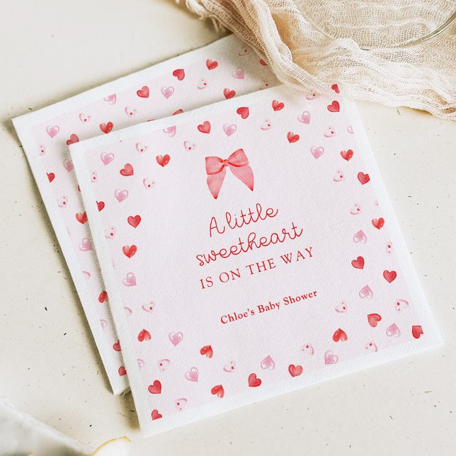 Liten sötnos båge baby shower inbjudan pappersservett (Skapare uppladdad)