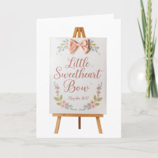 Liten sötnos båge Baby Shower Välkomstskylt Kort