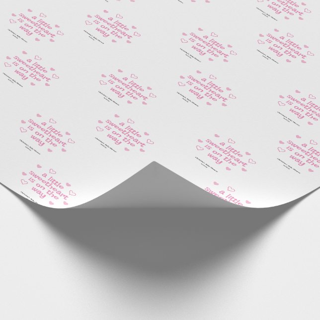 Liten Sötnos Rosa Flick Baby Shower  Presentpapper (Hörn)