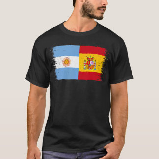 Liten Spanien Argentina Flagga Spansk Argentinsk T Shirt