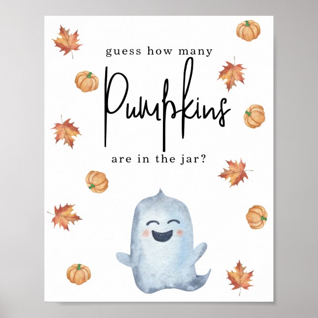 Liten spöke - Hur många pumpor Poster (Framsidan)