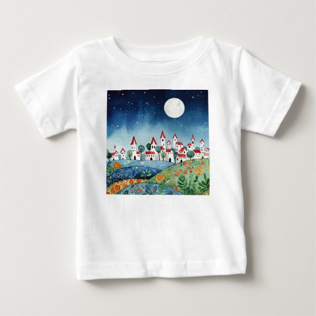 Liten stad på kullar t shirt (Framsida)