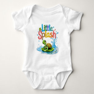 Liten stänkkrita stil Sköldpadda T Shirt