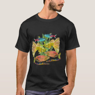 Liten stim av tropiska fiskar t shirt