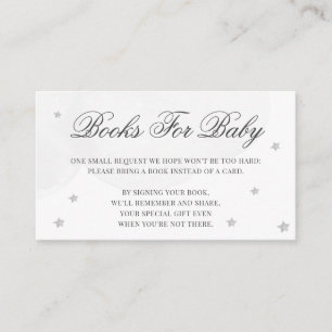 Liten stjärna baby shower-böcker för baby grå tilläggskort