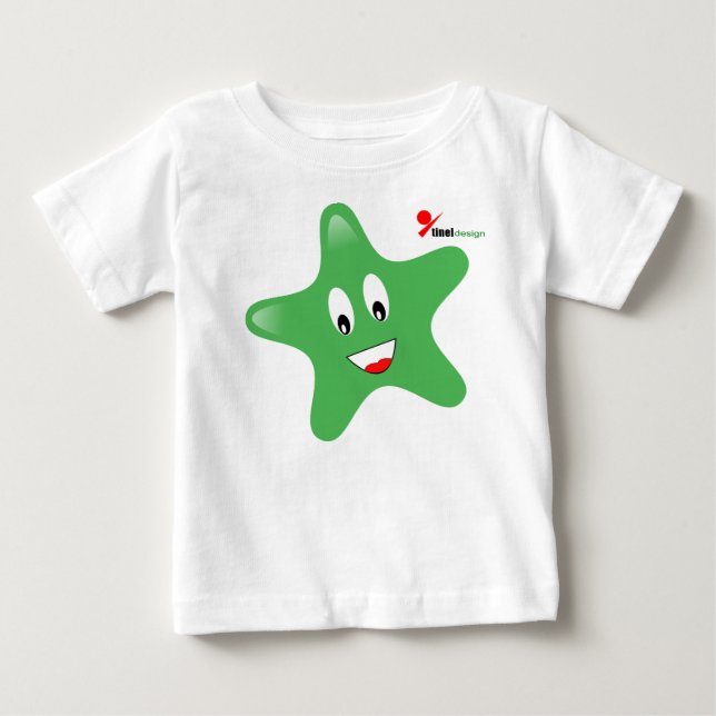 Liten stjärna baby t-shirt (Framsida)