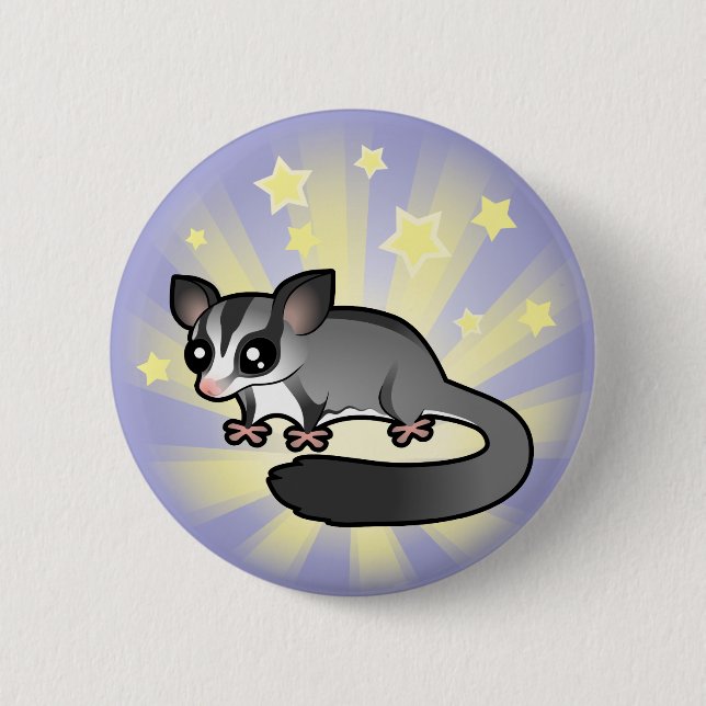 Liten Stjärna Sugar Glider Knapp (Framsida)