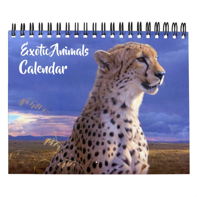 Liten storlek Exotiska Djur Kalender (Omslag)
