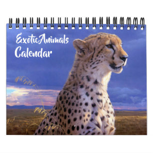 Liten storlek Exotiska Djur Kalender