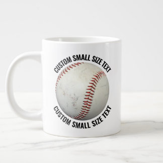 Liten storlek Personlig text Jättebasebollmugg Jumbo Mugg
