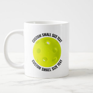 Liten storlek Personlig text Pickleball Anpassad Jumbo Mugg