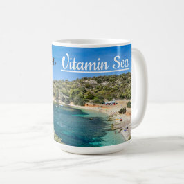 liten strand på Sardinien med turkos vatten Kaffemugg