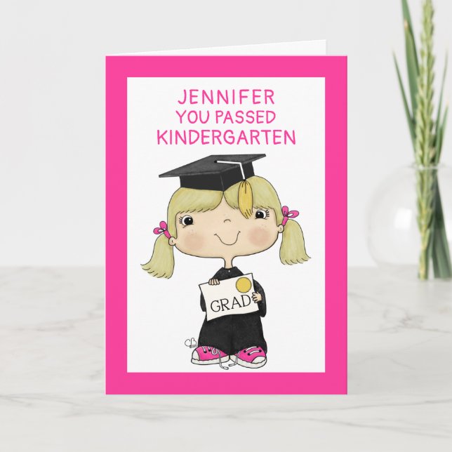 Liten Student flicka Blond Hair Kort (Framsida)