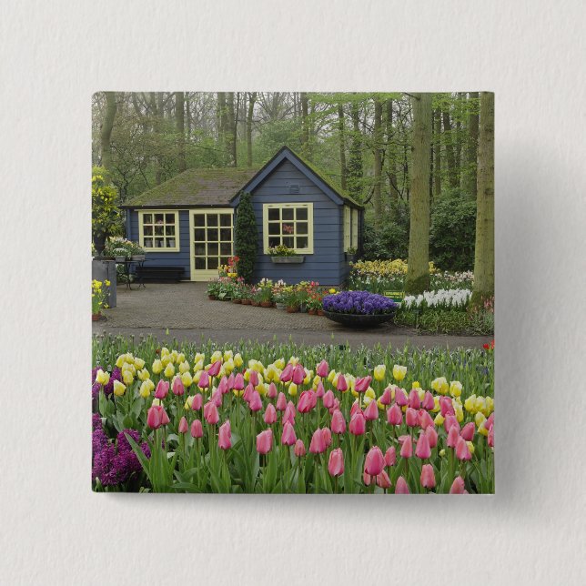 Liten stugblomsterbutik, Keukenhof Gardens, Knapp (Framsida)