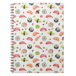 Liten Sushi-illustration för Nigiri- och Maki-älsk Anteckningsbok