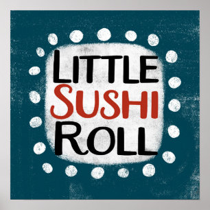 Liten Sushi-rulle Affisch Väggkonst