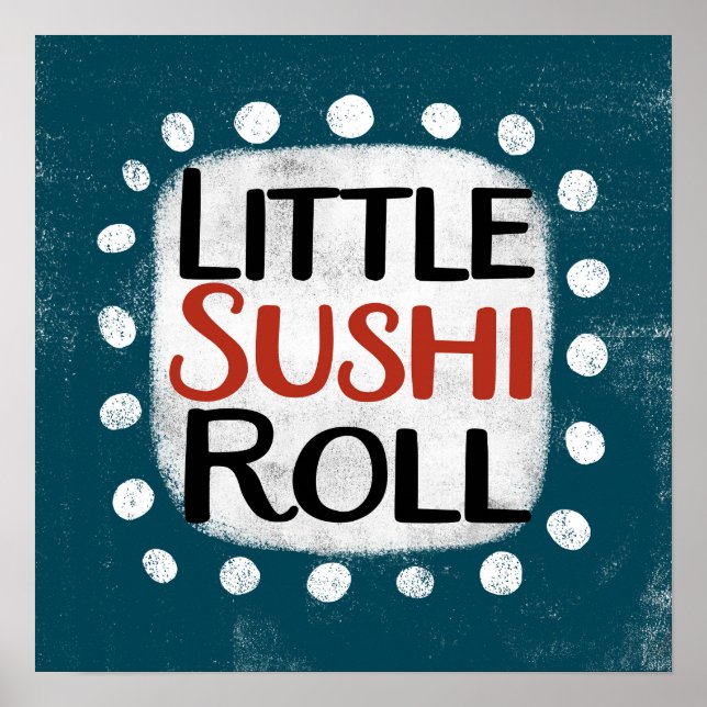Liten Sushi-rulle Affisch Väggkonst (Framsidan)