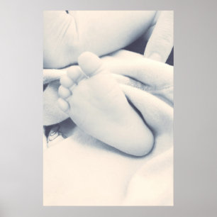 liten svart baby, vit poster