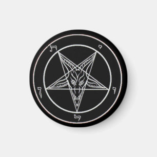 Liten svart Baphomet magnet