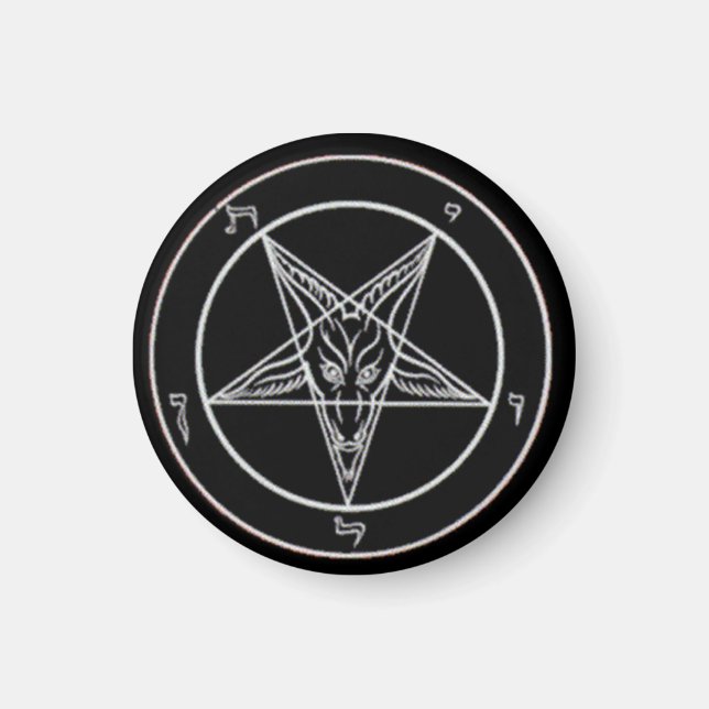 Liten svart baphomet Magnet (Framsidan)