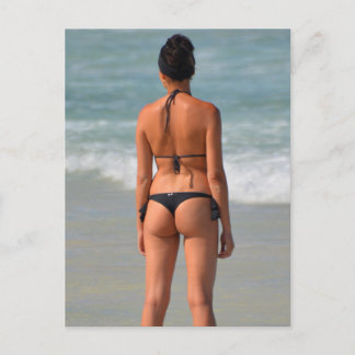 Liten svart Bikini Photo Vykort