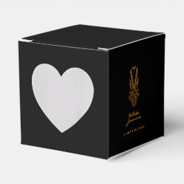 Liten svart glitter-underklädesbutik i guld presentaskar