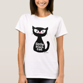 Liten svart katt söt kitty t shirt