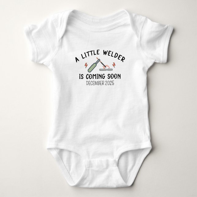 Liten svetsare kommer snart svetsning t shirt (Framsida)