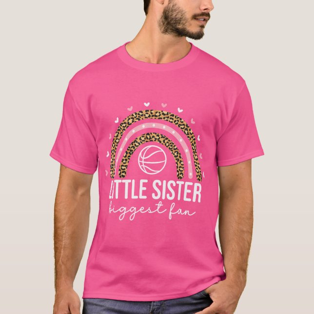 Liten syster Biggest Fläkt Basketball Sister för K T Shirt (Framsida)
