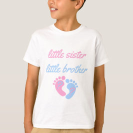 Liten syster Lilla Bror // Roligt Gender Reveal T Shirt