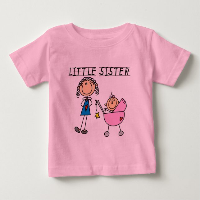 Liten syster med stora Syrran-skjortor T-shirt (Framsida)