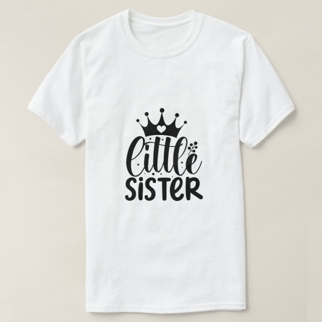 Liten syster söt syskon matchande t-shirt (Design framsida)