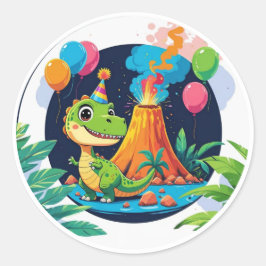 Liten T-Rex-klistermärke Runt Klistermärke