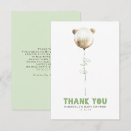 Liten Tack för babyutställning för nalle Kort