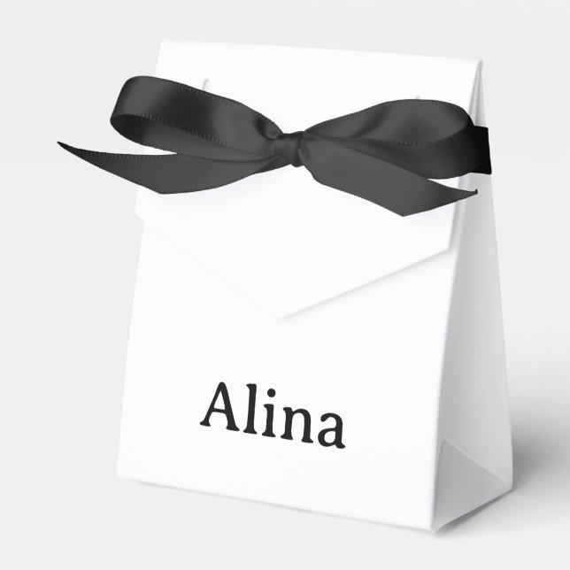 Liten tält med svart band 3" x 1,5" x 3,25"  presentaskar (Framsidan Sidan)