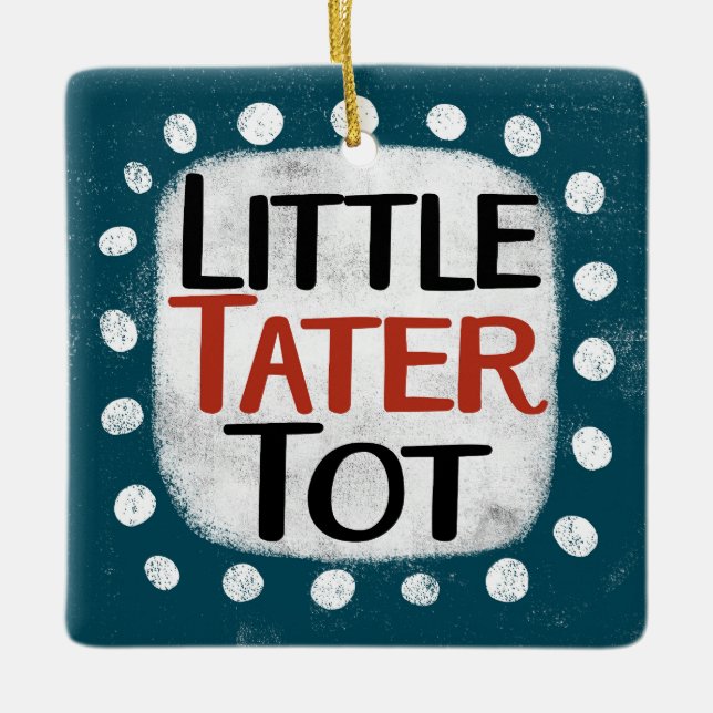 Liten Tater Tot-ornament Julgransprydnad Keramik (Framsida)