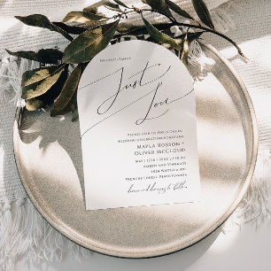 Liten teckentabell precis Kärlek Bröllop Inbjudningar