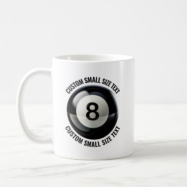 Liten text 330ml Personlig 8-bollsmugg Kaffemugg (Vänster)